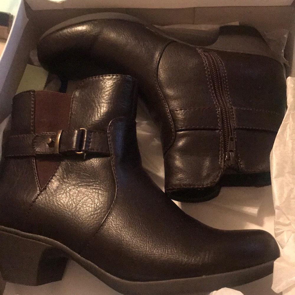 Brown Leather Booties
